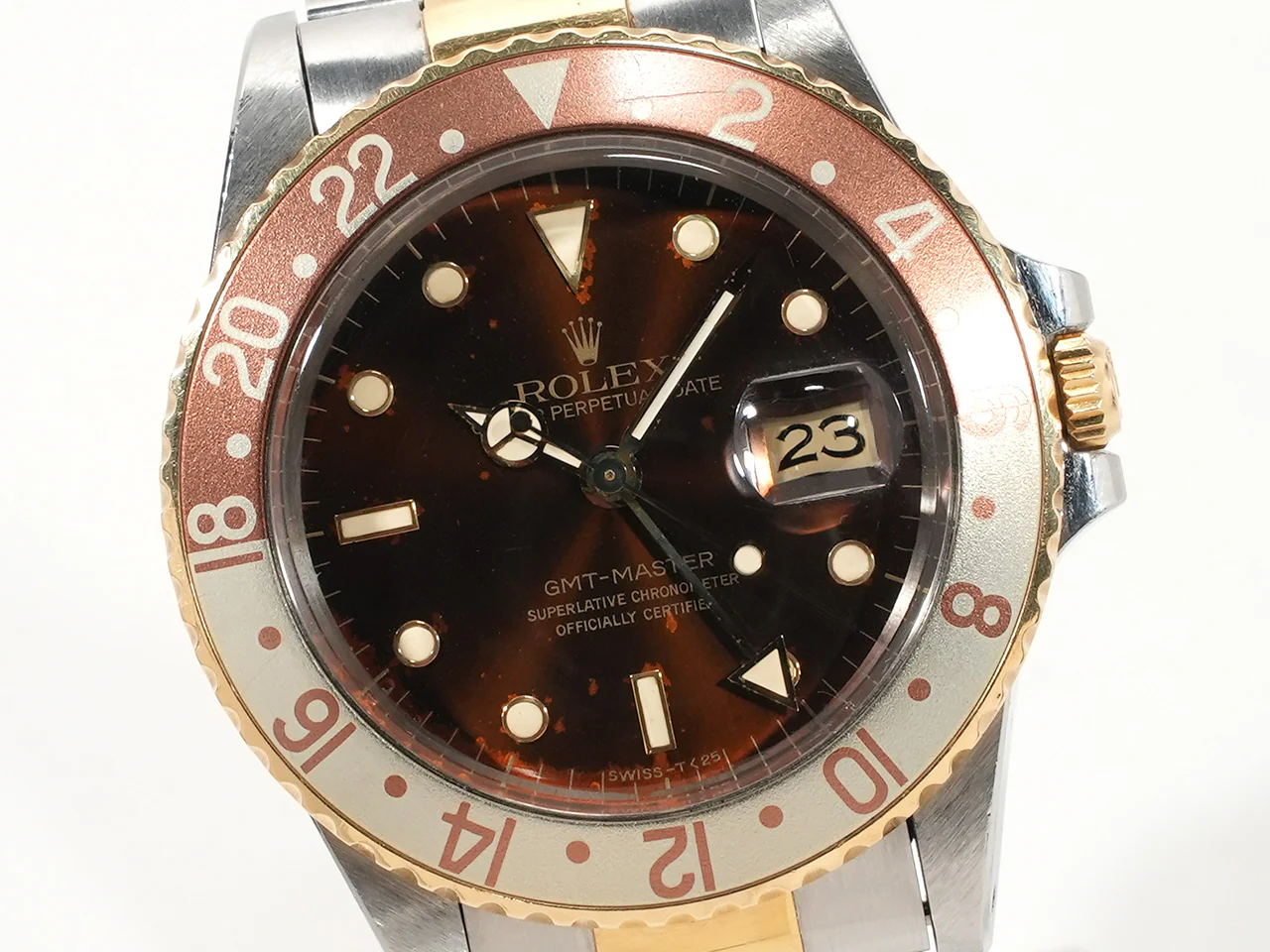 ロレックス GMTマスター Ref.16753 ステンレススチール/イエローゴールド ブラウン文字盤 オイスターブレスレット 中古 0K49Z71Z - Image 3