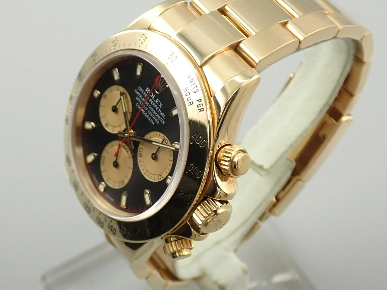 ロレックス デイトナ Ref.116528 イエローゴールド ブラック文字盤 - Image 4