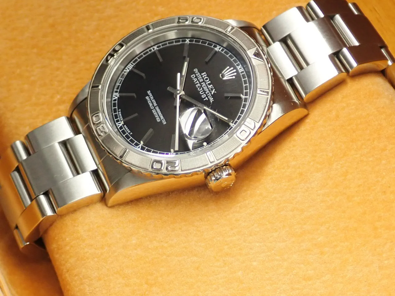 ロレックス デイトジャスト Ref.16264 ステンレススチール/ホワイトゴールド ブラック文字盤 - Image 4
