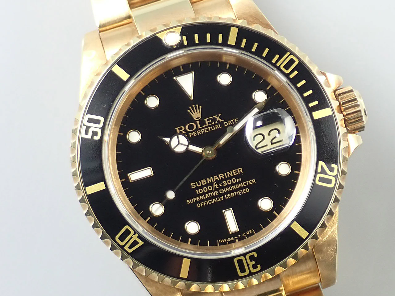 ロレックス サブマリーナー デイト Ref.16618 イエローゴールド ブラック文字盤 - Image 3