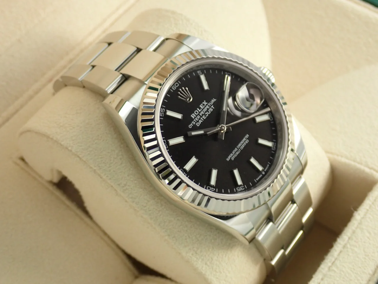 ロレックス デイトジャスト41 Ref.126334 ステンレススチール/ホワイトゴールド ブラック文字盤 オイスターブレスレット - Image 5