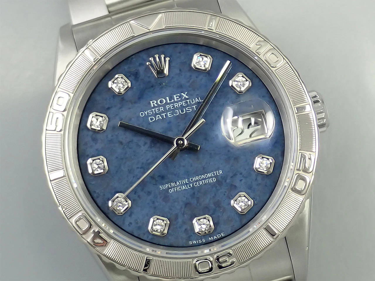 ロレックス デイトジャスト Ref.16264 ステンレススチール/ホワイトゴールド ソーダライトx10Pダイヤ文字盤 - Image 5