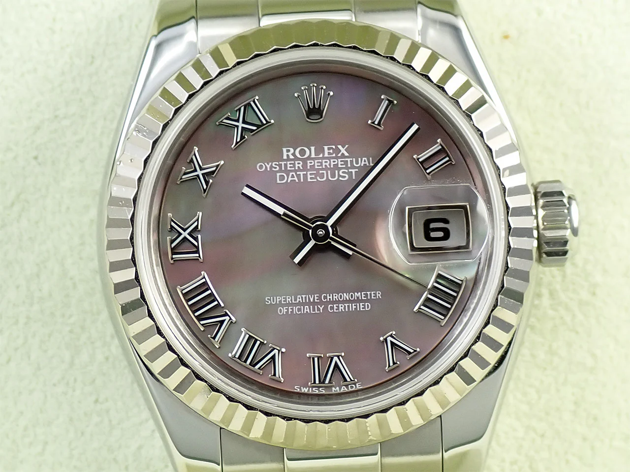 ロレックス デイトジャスト Ref.179174 ステンレススチール/ホワイトゴールド ブラックシェル文字盤 中古 1Y1UA816 - Image 3