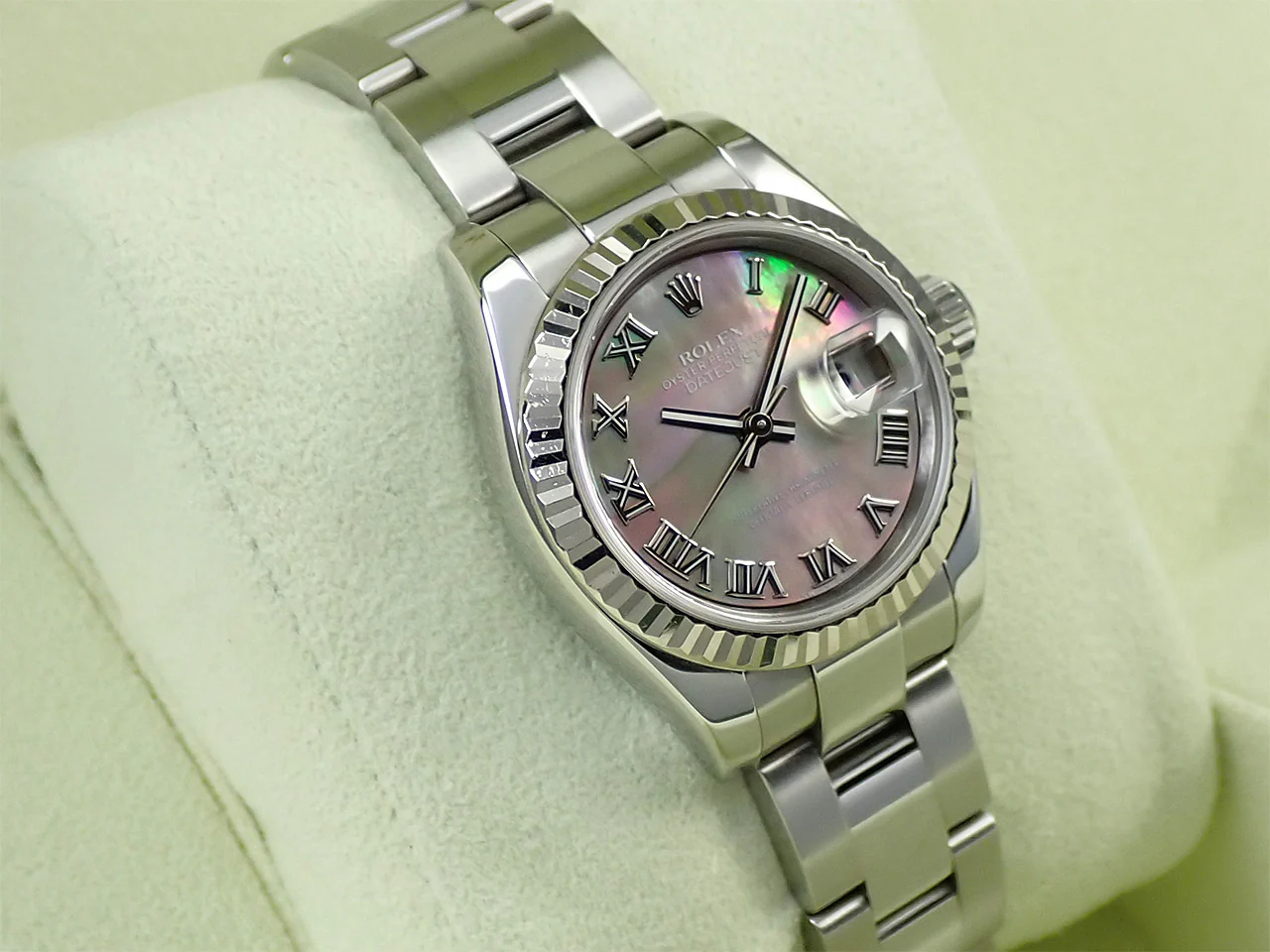 ロレックス デイトジャスト Ref.179174 ステンレススチール/ホワイトゴールド ブラックシェル文字盤 中古 1Y1UA816 - Image 4