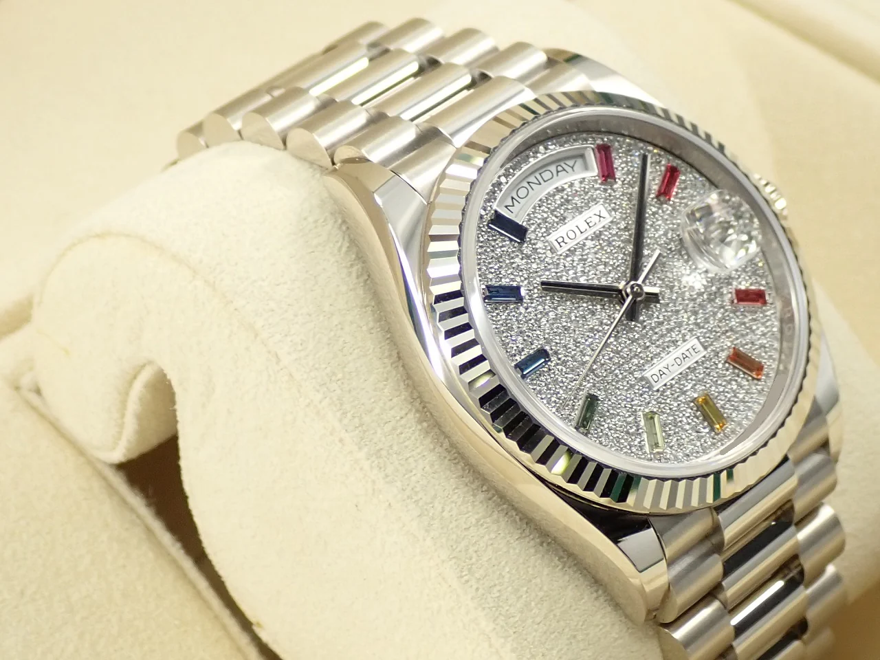 ロレックス デイデイト36 Ref.128239 ホワイトゴールド パヴェダイヤモンド文字盤 - Image 5