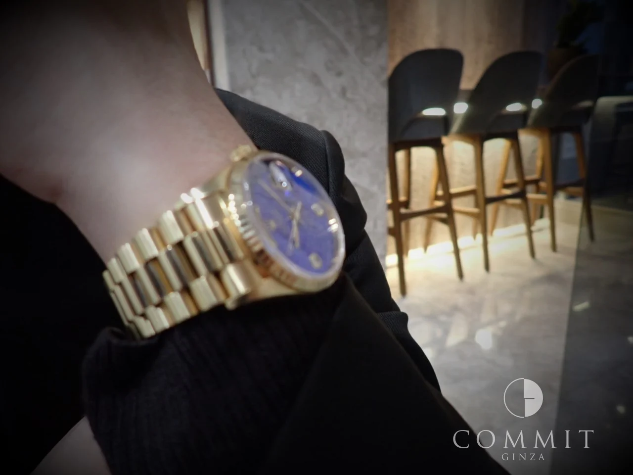 ロレックス デイデイト36 Ref.18238 2BR イエローゴールド ラピスラズリ文字盤 - Image 11