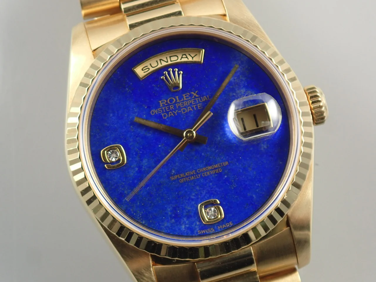 ロレックス デイデイト36 Ref.18238 2BR イエローゴールド ラピスラズリ文字盤 - Image 3