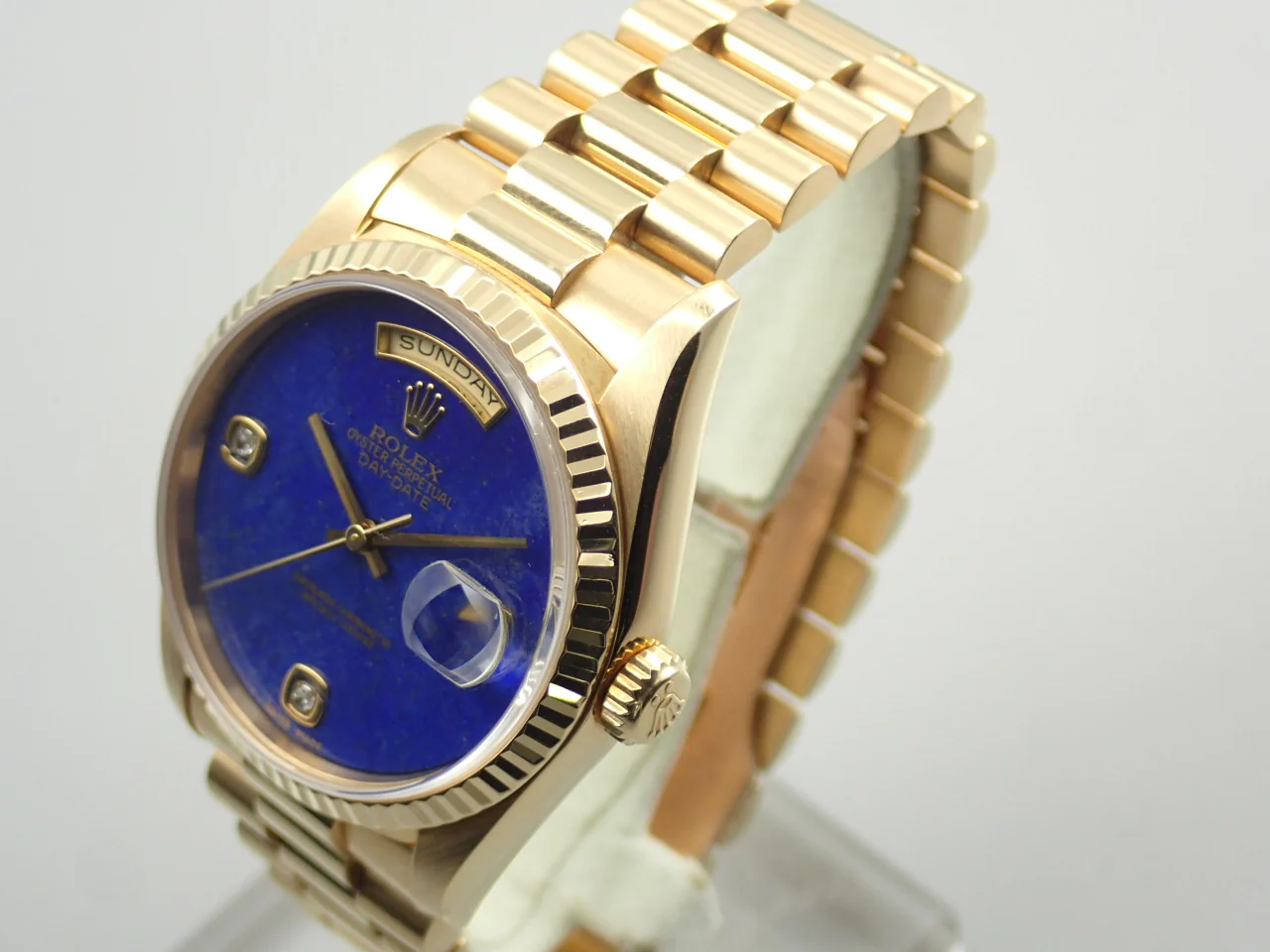 ロレックス デイデイト36 Ref.18238 2BR イエローゴールド ラピスラズリ文字盤 - Image 4