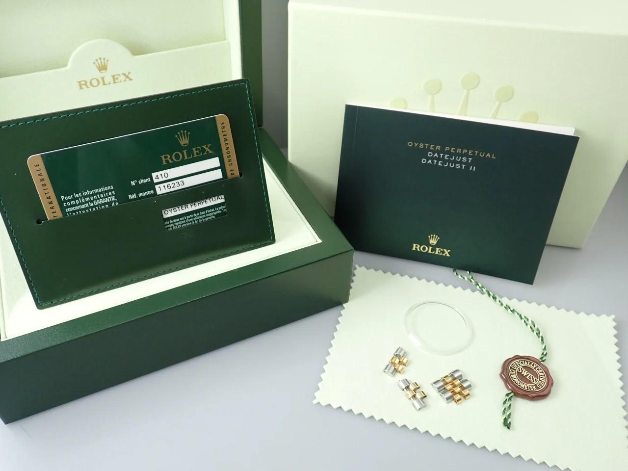 ロレックス デイトジャスト36 Ref.116233 ステンレススチール/イエローゴールド アイボリーピラミッド文字盤 ジュビリーブレスレット - Image 10