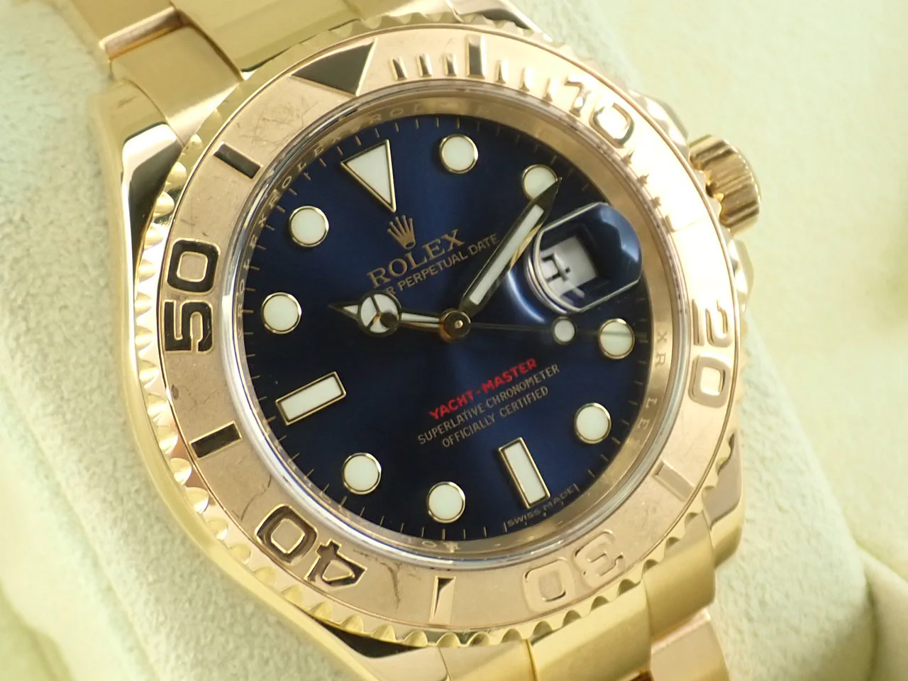 ロレックス ヨットマスター40 Ref.16628 イエローゴールド ブルー文字盤 - Image 3