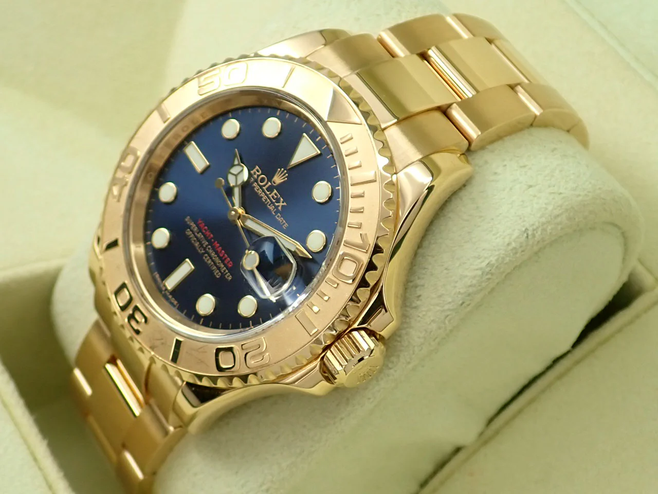 ロレックス ヨットマスター40 Ref.16628 イエローゴールド ブルー文字盤 - Image 4