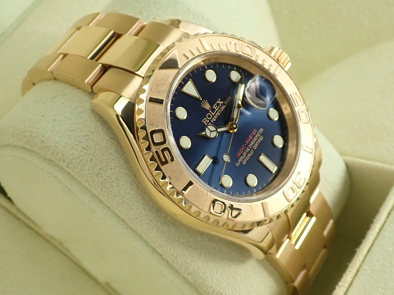 ロレックス ヨットマスター40 Ref.16628 イエローゴールド ブルー文字盤 - Image 5