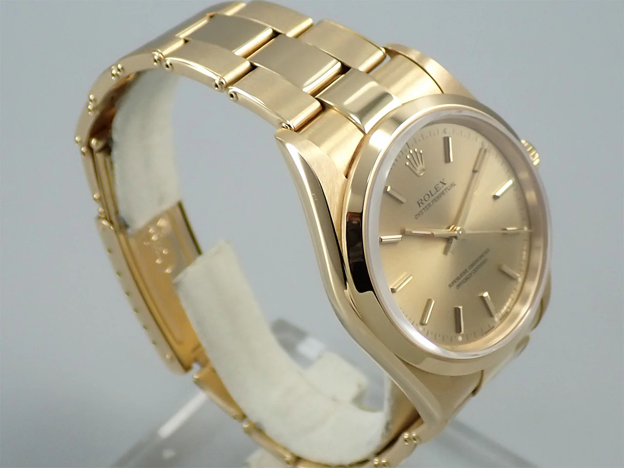 ロレックス オイスターパーペチュアル Ref.14208 イエローゴールド シャンパン文字盤 - Image 5