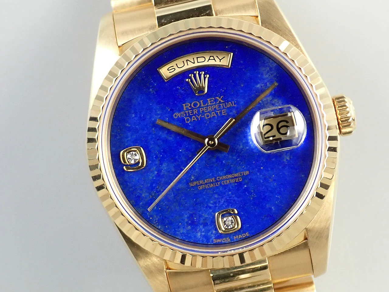ロレックス デイデイト36 Ref.18238 2BR イエローゴールド ラピスラズリ文字盤 - Image 3