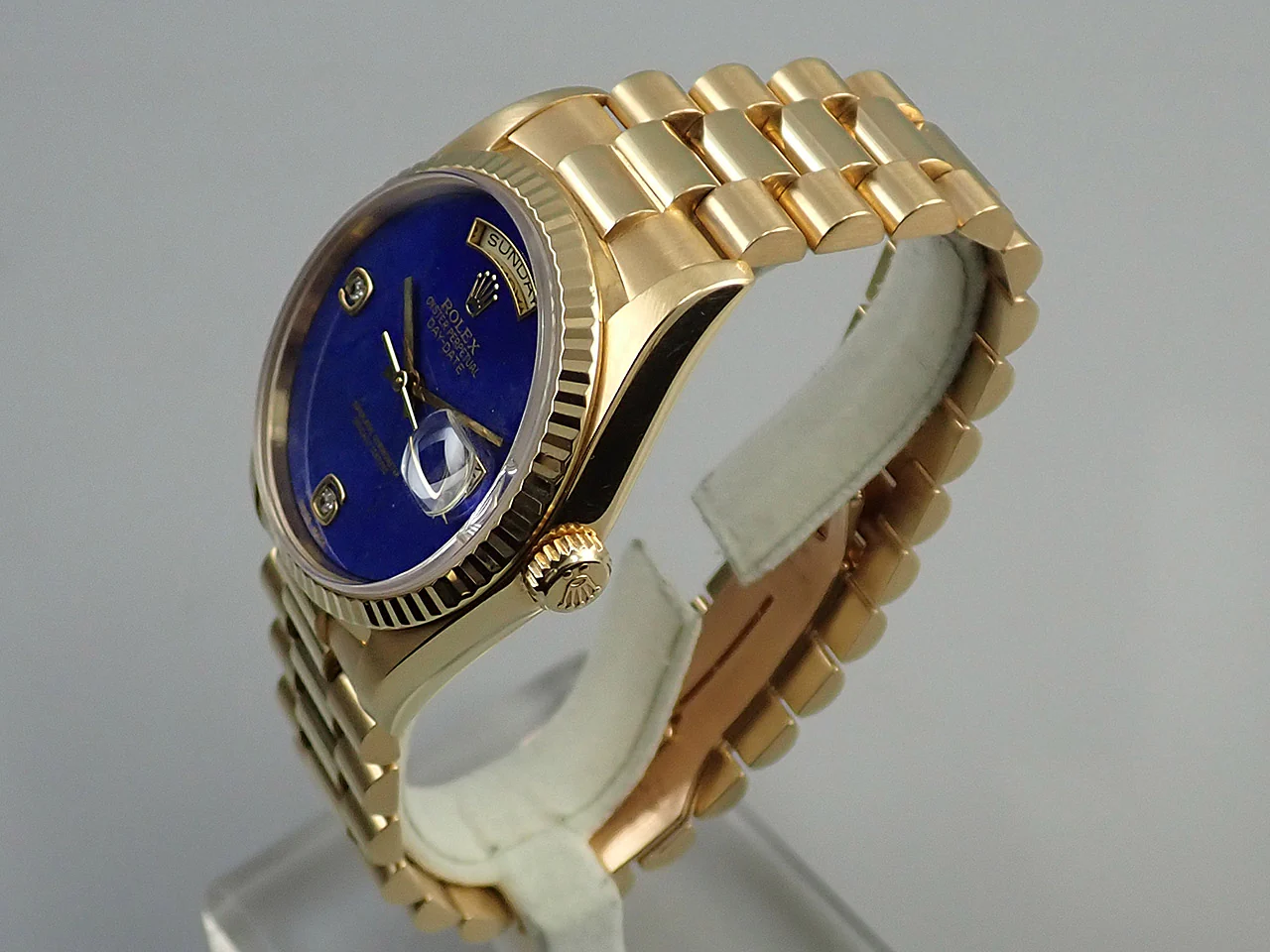 ロレックス デイデイト36 Ref.18238 2BR イエローゴールド ラピスラズリ文字盤 - Image 5