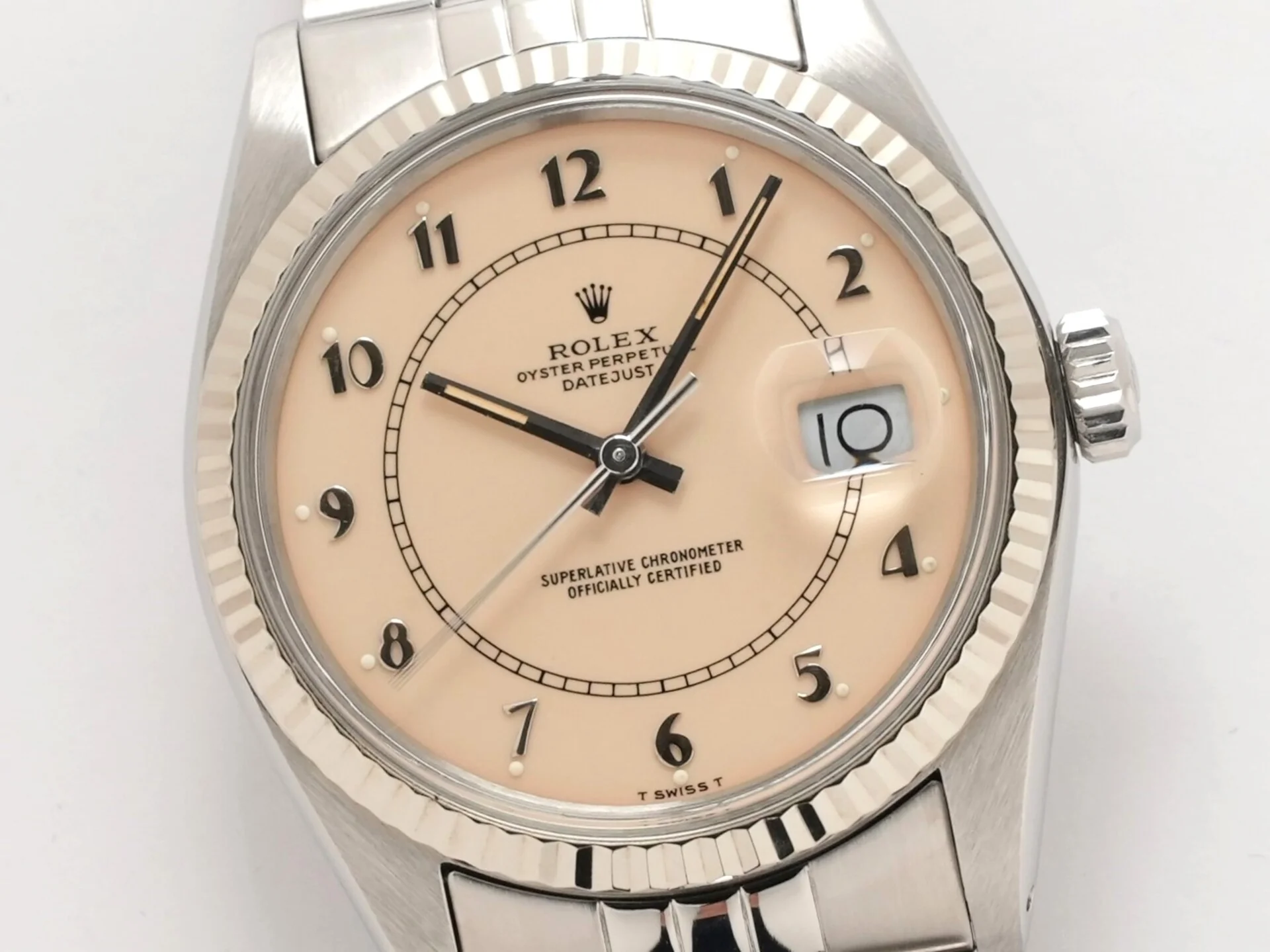 ロレックス デイトジャスト Ref.16014 ステンレススチール/ホワイトゴールド ボイラーゲージ文字盤 ジュビリーブレスレット - Image 3