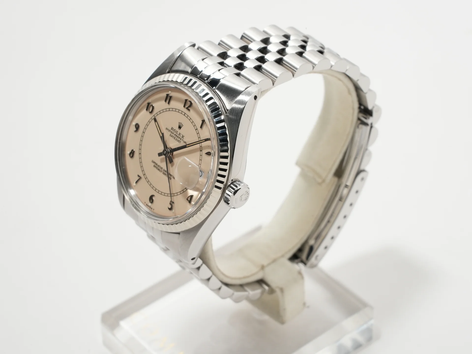 ロレックス デイトジャスト Ref.16014 ステンレススチール/ホワイトゴールド ボイラーゲージ文字盤 ジュビリーブレスレット - Image 4