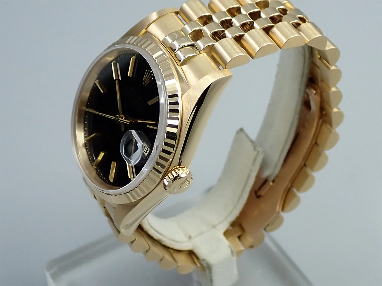 ロレックス デイトジャスト36 Ref.16238 イエローゴールド ネイビー文字盤 ジュビリーブレスレット - Image 4