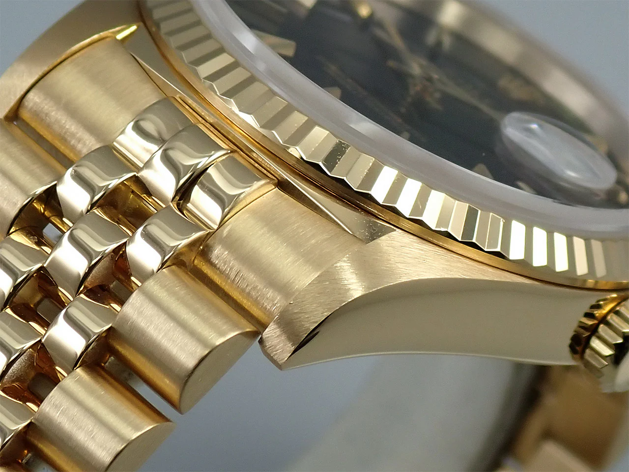 ロレックス デイトジャスト36 Ref.16238 イエローゴールド ネイビー文字盤 ジュビリーブレスレット - Image 7