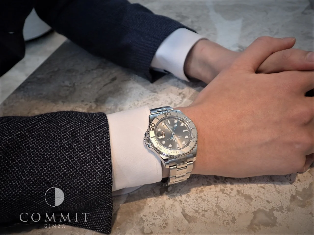 ロレックス ヨットマスター37 Ref.268622 ステンレススチール/プラチナ スレート文字盤 - Image 11