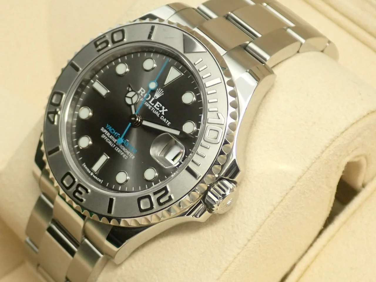 ロレックス ヨットマスター37 Ref.268622 ステンレススチール/プラチナ スレート文字盤 - Image 4