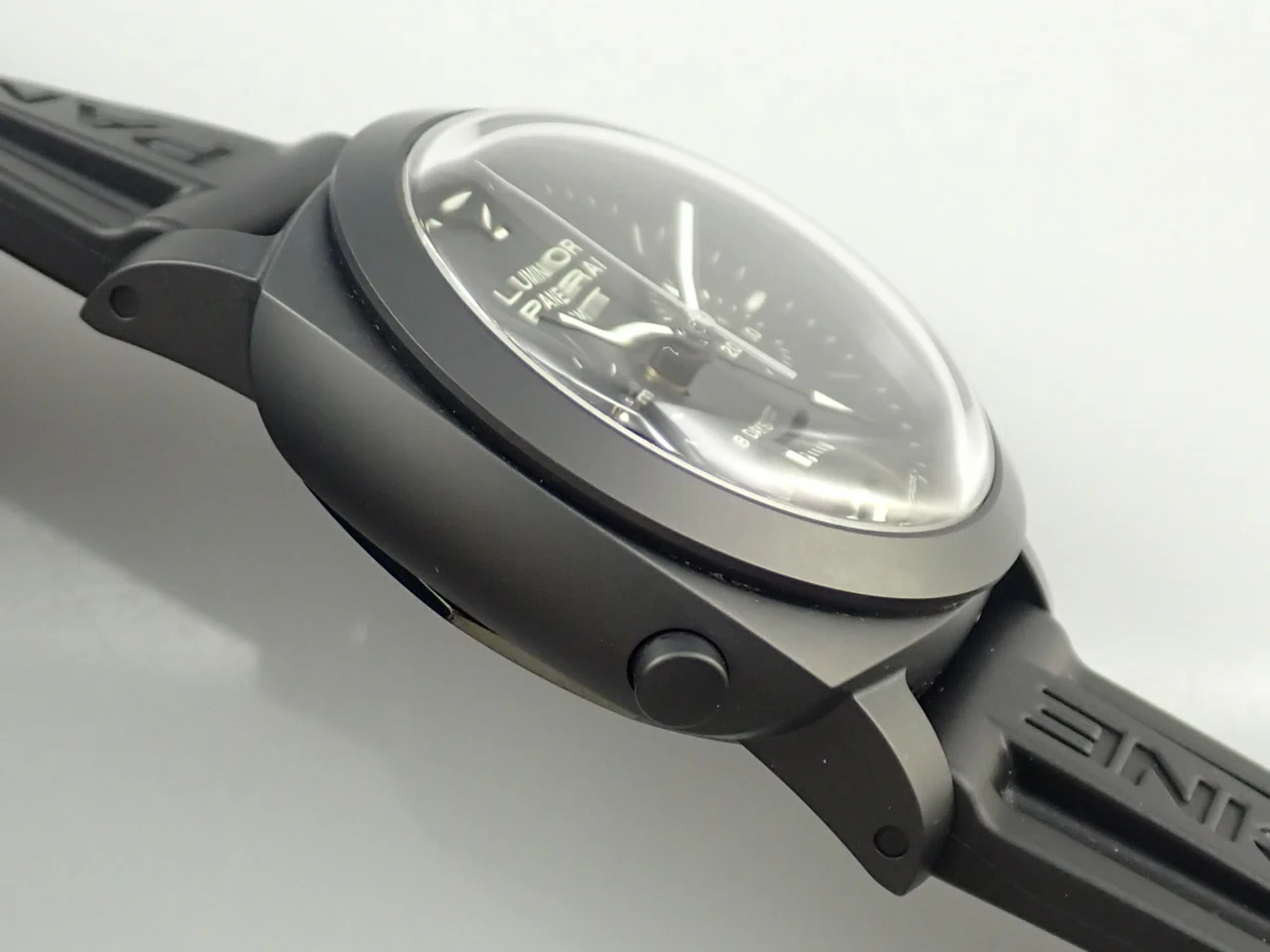 パネライ ルミノール 1950 8DAYSクロノ モノプルサンテGMT Ref.PAM00317 ブラック文字盤 美品 50J0Z865 - Image 5