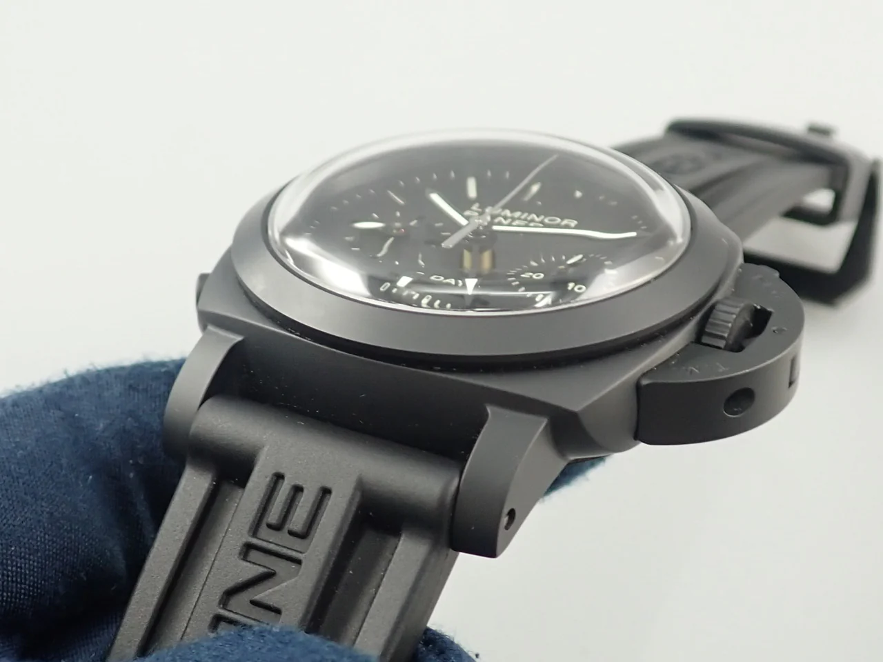 パネライ ルミノール 1950 8DAYSクロノ モノプルサンテGMT Ref.PAM00317 ブラック文字盤 美品 50J0Z865 - Image 6