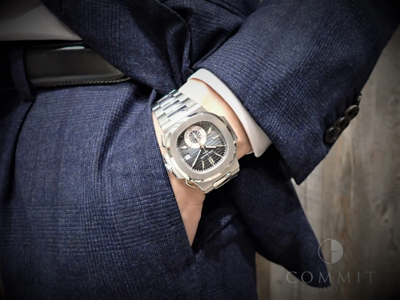 パテックフィリップ ノーチラス クロノグラフ Ref.5980/1A-001 ステンレススチール ブルー文字盤 - Image 10