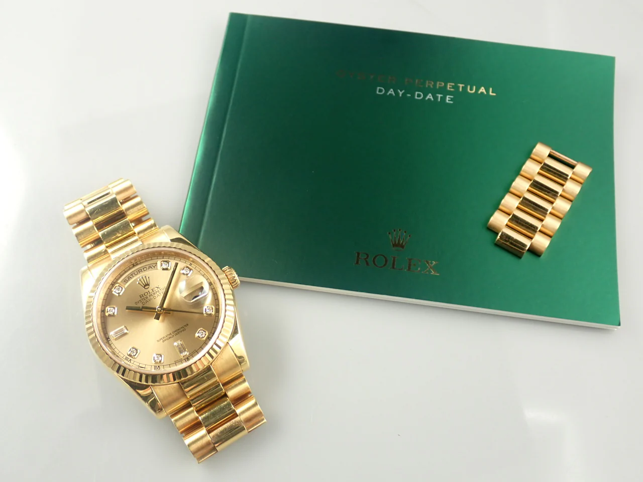 ロレックス デイデイト36 Ref.118238A イエローゴールド シャンパン文字盤 - Image 10