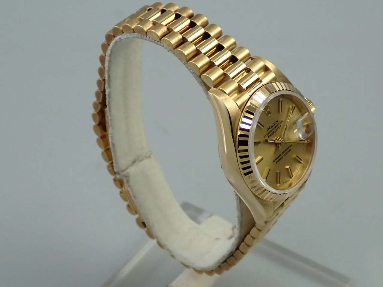 ロレックス デイトジャスト26 Ref.69178 イエローゴールド シャンパン文字盤 プレジデントブレスレット - Image 5
