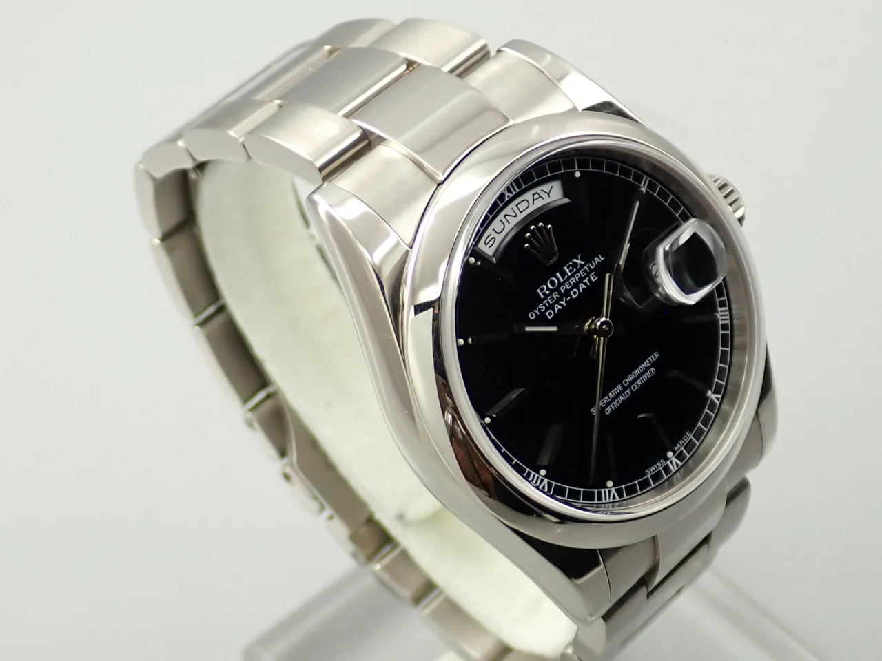 ロレックス デイデイト36 Ref.118209 ホワイトゴールド ブラック文字盤 - Image 5