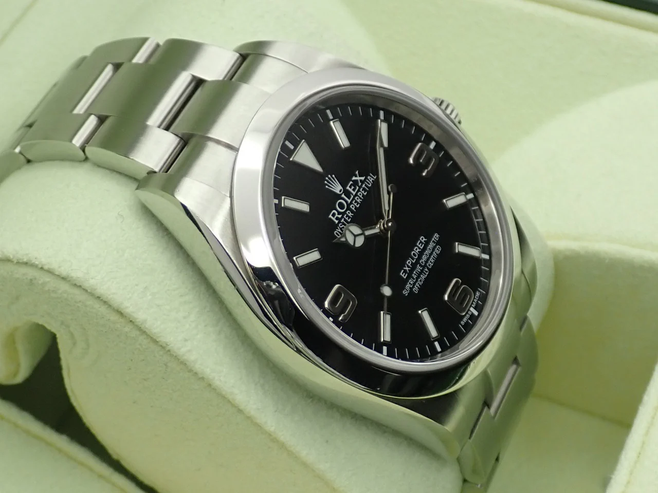 ロレックス エクスプローラーI 鏡面ブラックアウト Ref.214270 ステンレススチール ブラック文字盤 - Image 5