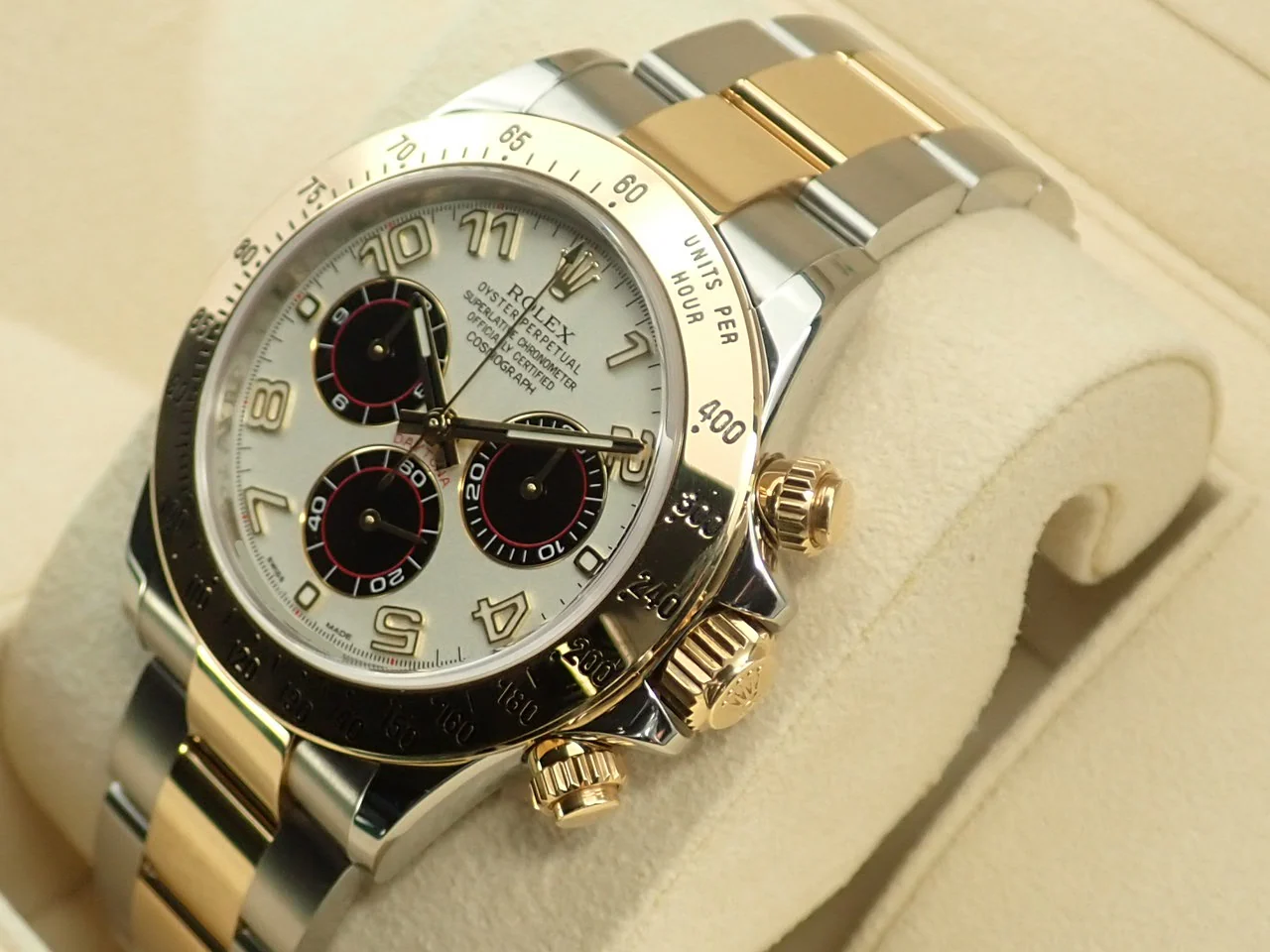 ロレックス デイトナ Ref.116523 ステンレススチール/イエローゴールド シルバーxブラック文字盤 - Image 4