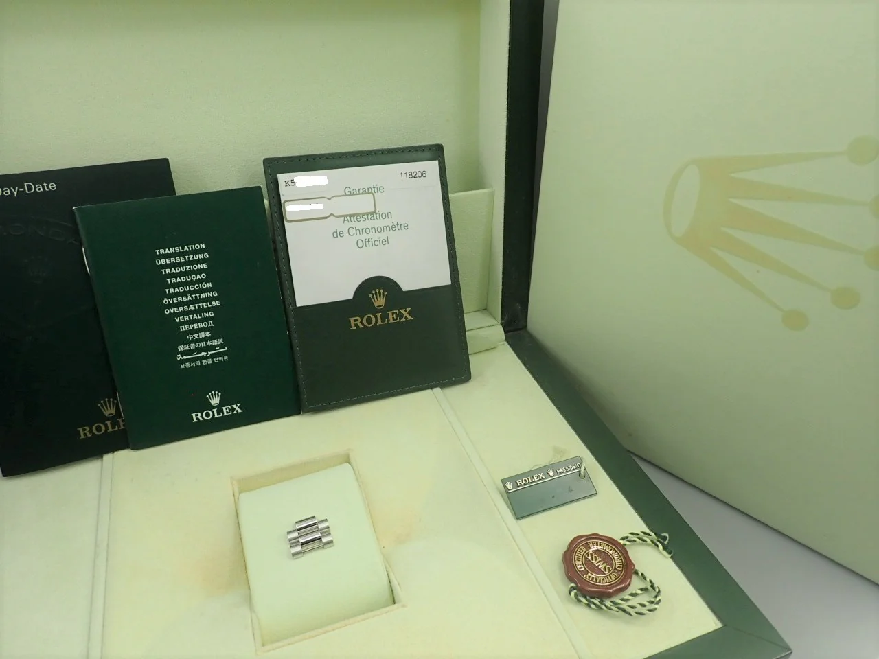 ロレックス デイデイト36 Ref.118206 プラチナ アイスブルー文字盤 - Image 10