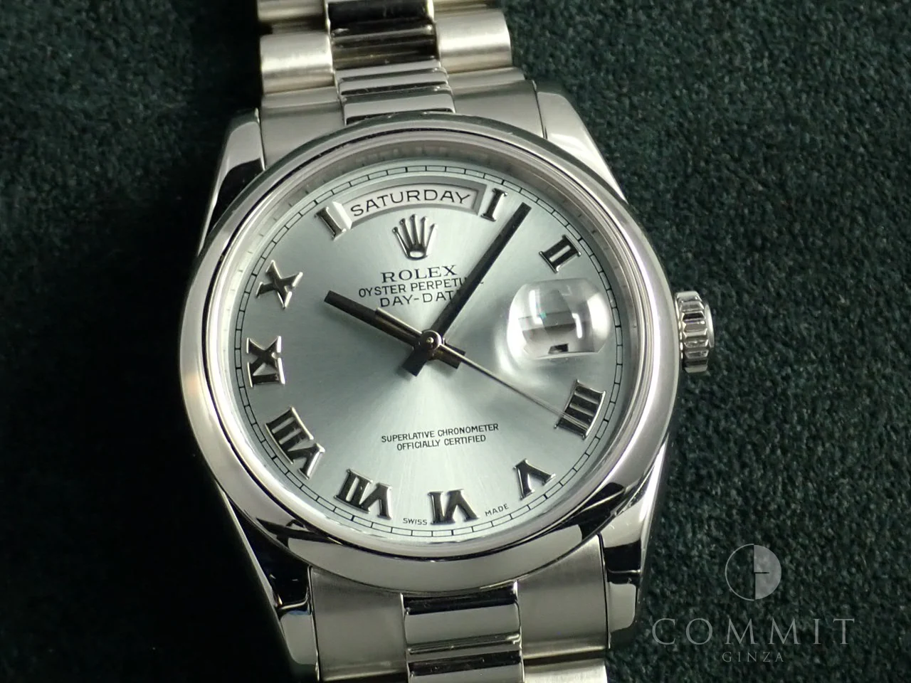 ロレックス デイデイト36 Ref.118206 プラチナ アイスブルー文字盤 - Image 11
