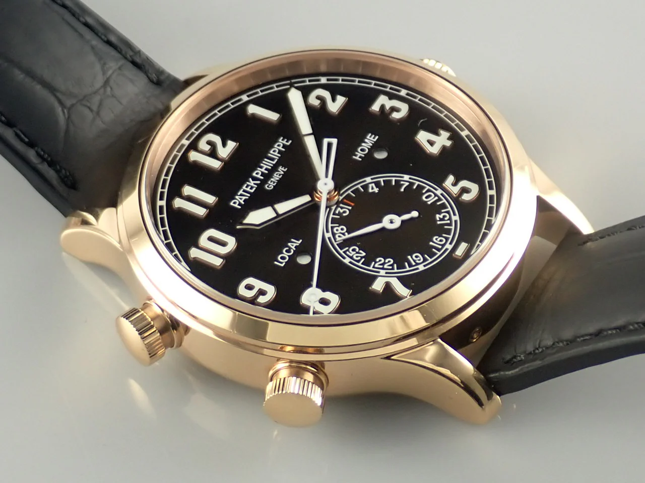 パテックフィリップ カラトラバ パイロット トラベルタイム Ref.5524R-001 ローズゴールド ブラウン・ソレイユ文字盤 - Image 4