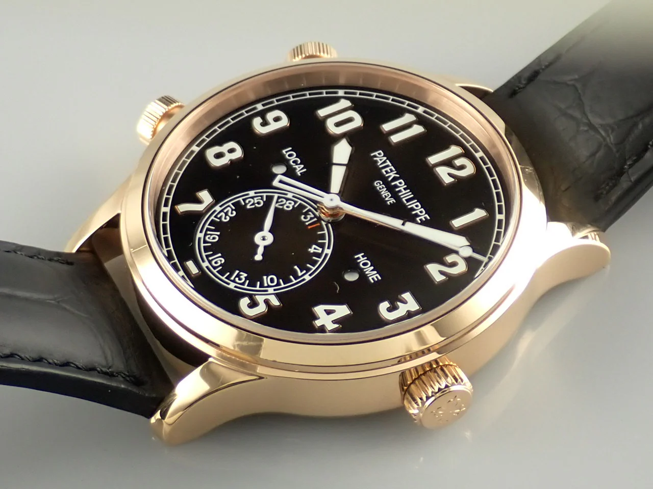 パテックフィリップ カラトラバ パイロット トラベルタイム Ref.5524R-001 ローズゴールド ブラウン・ソレイユ文字盤 - Image 5