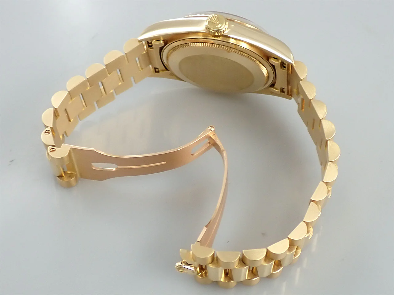 ロレックス デイトジャスト Ref.16018 イエローゴールド ブルー文字盤 プレジデントブレスレット - Image 8