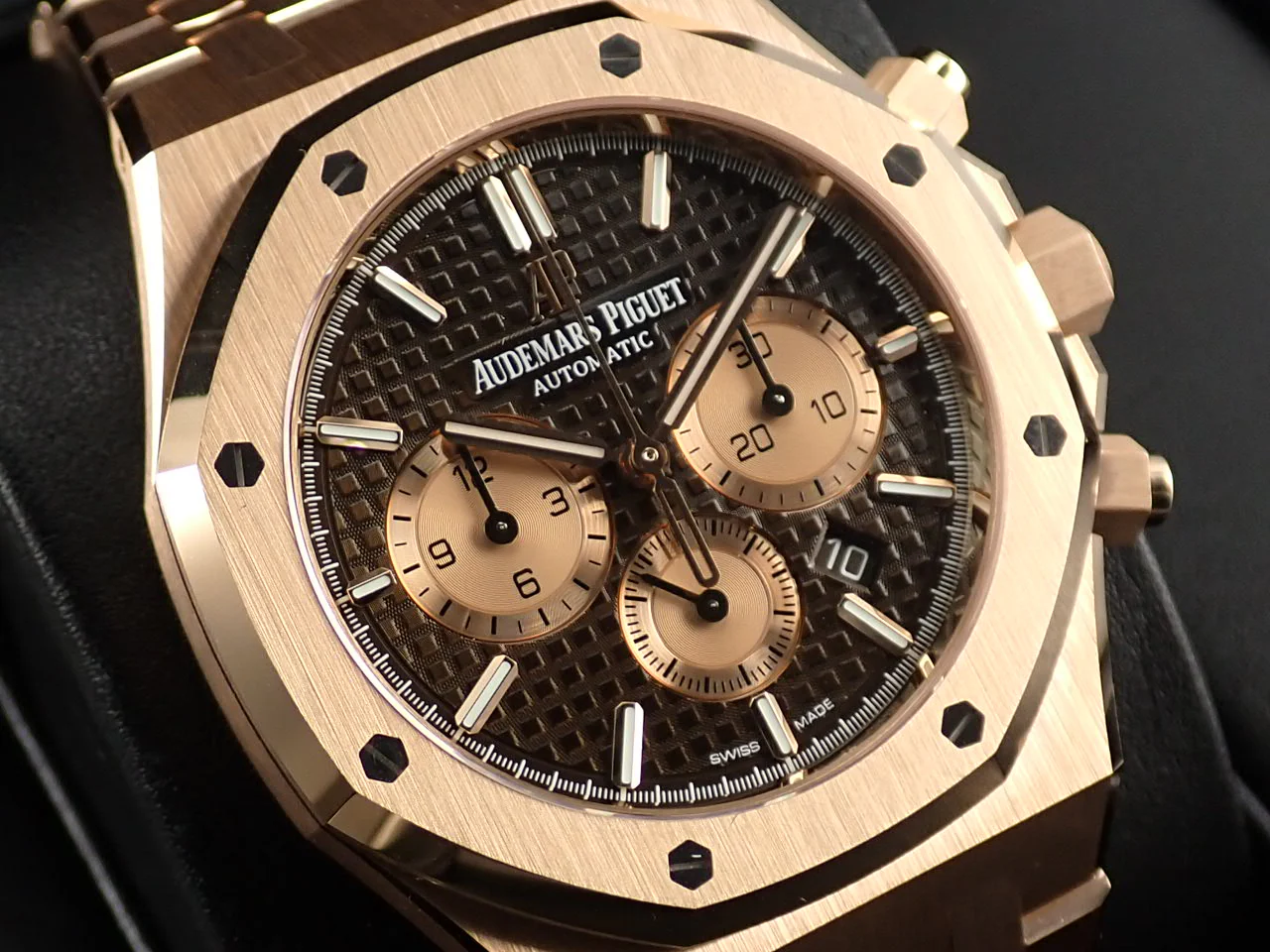 オーデマピゲ ロイヤルオーク クロノグラフ Ref.26331OR.OO.D821CR.01 ピンクゴールド ブラウン文字盤 - Image 3