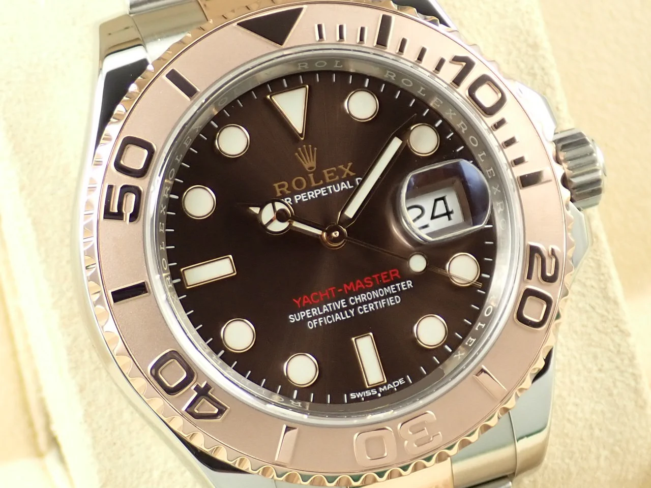 ロレックス ヨットマスター40 Ref.116621 ステンレススチール/エバーローズゴールド チョコレート文字盤 - Image 3