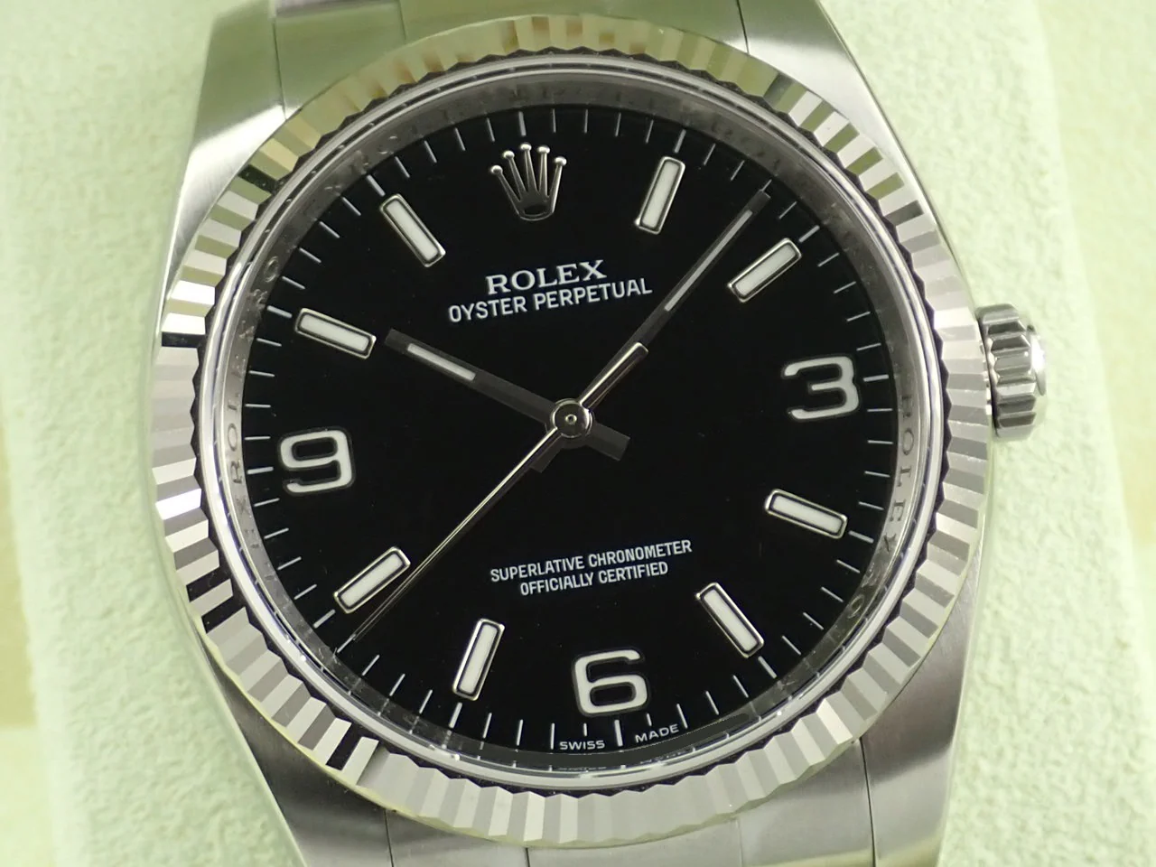 ロレックス オイスターパーペチュアル36 Ref.116034 ステンレススチール/ホワイトゴールド ブラック文字盤 - Image 3