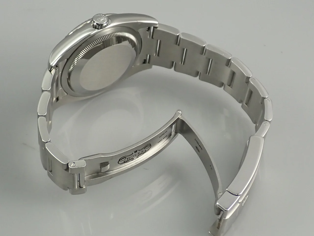 ロレックス オイスターパーペチュアル36 Ref.116034 ステンレススチール/ホワイトゴールド ブラック文字盤 - Image 8