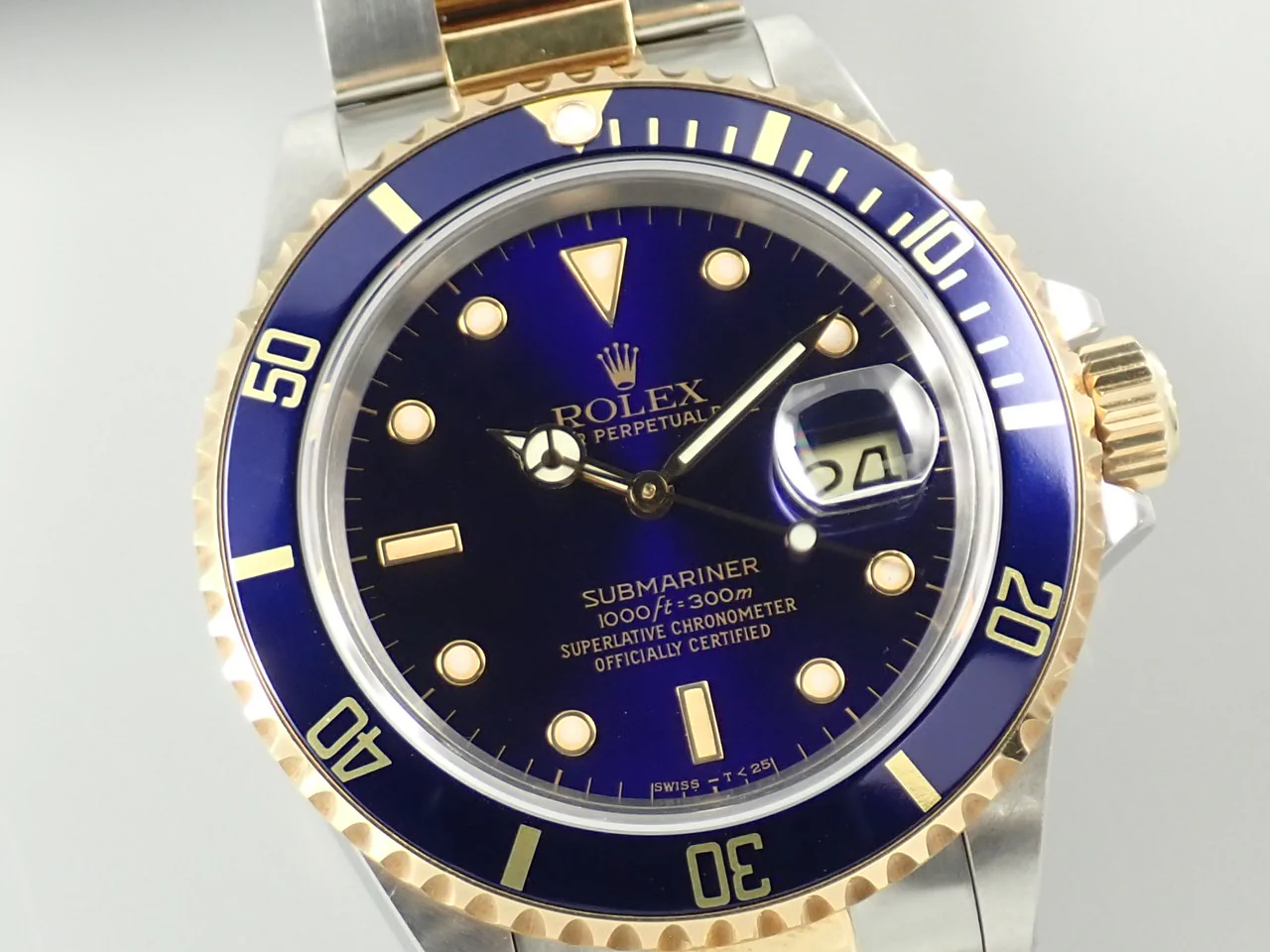 ロレックス サブマリーナー デイト Ref.16803 ステンレススチール/イエローゴールド ブルー文字盤 - Image 3