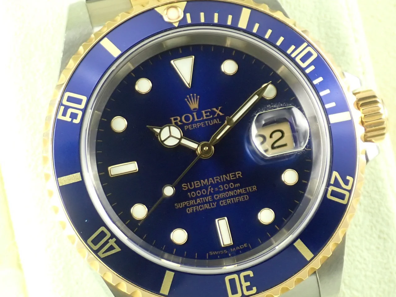 ロレックス サブマリーナー デイト Ref.16613 ステンレススチール/イエローゴールド ブルー文字盤 - Image 3