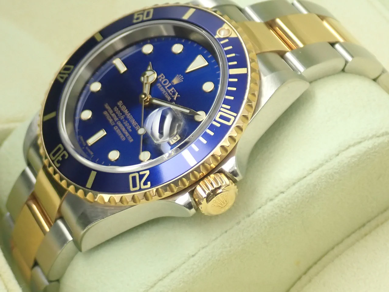 ロレックス サブマリーナー デイト Ref.16613 ステンレススチール/イエローゴールド ブルー文字盤 - Image 4