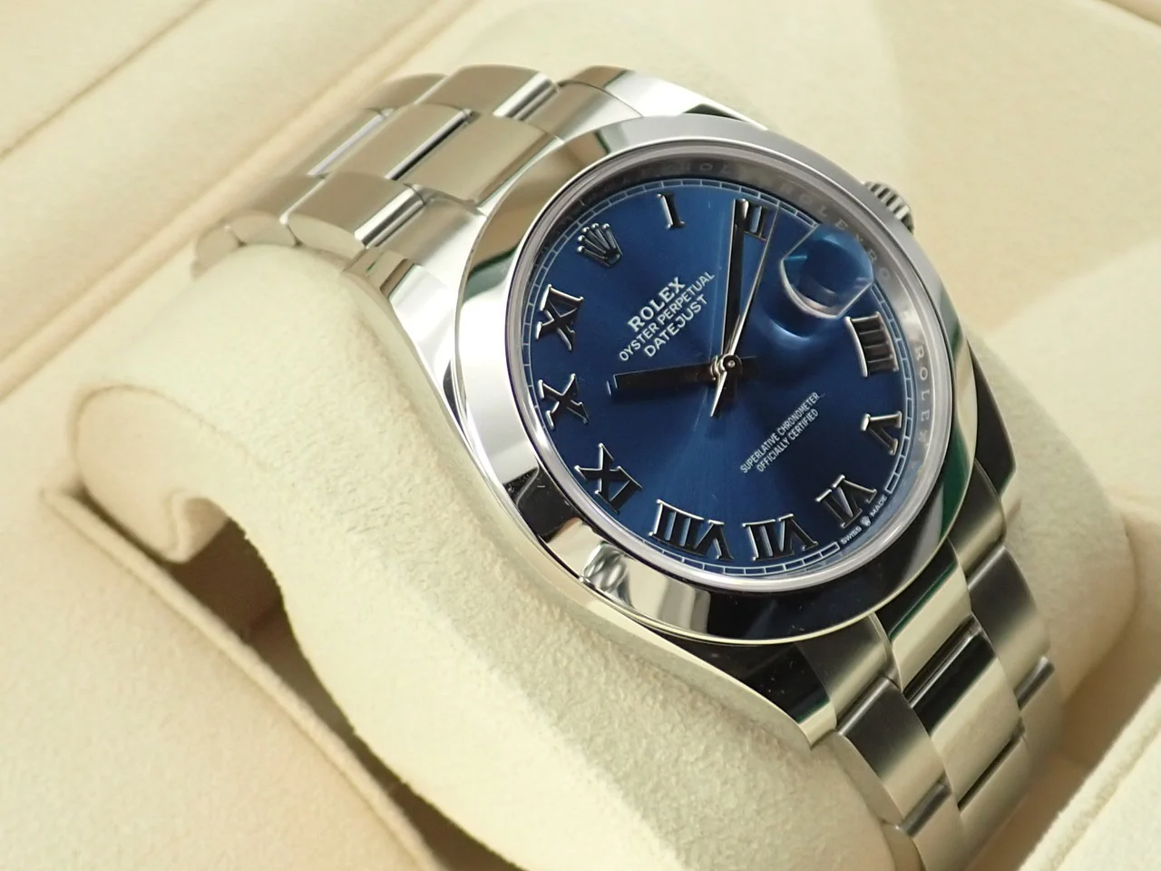 ロレックス デイトジャスト41 Ref.126300 ステンレススチール アズーロブルー文字盤 オイスターブレスレット 中古 7WT90W56 - Image 5