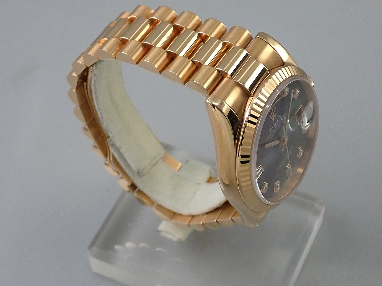 ロレックス デイデイト36 Ref.118235NG ピンクゴールド ブラックシェル文字盤 - Image 5
