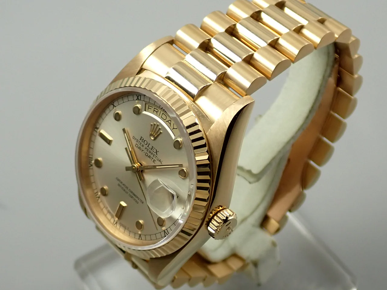 ロレックス デイデイト36 Ref.18038 イエローゴールド シルバー文字盤 - Image 4