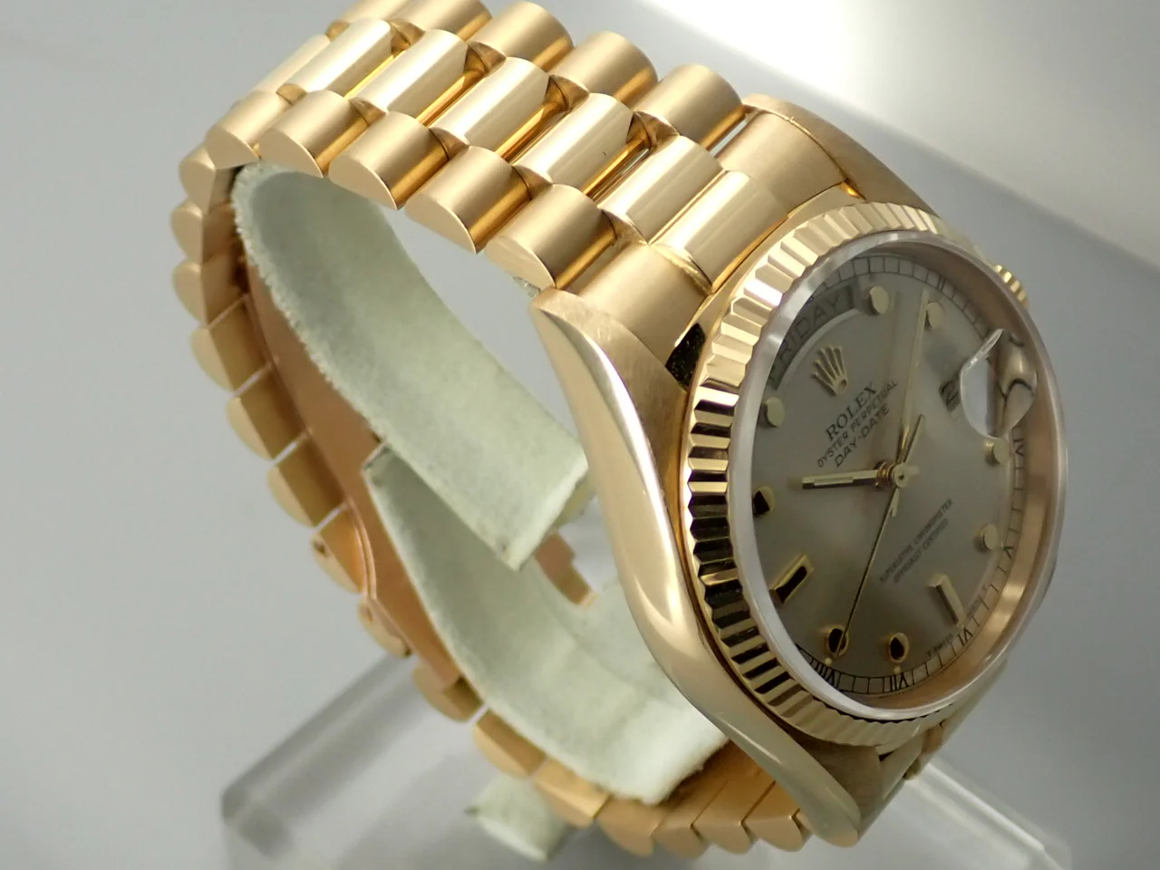 ロレックス デイデイト36 Ref.18038 イエローゴールド シルバー文字盤 - Image 5