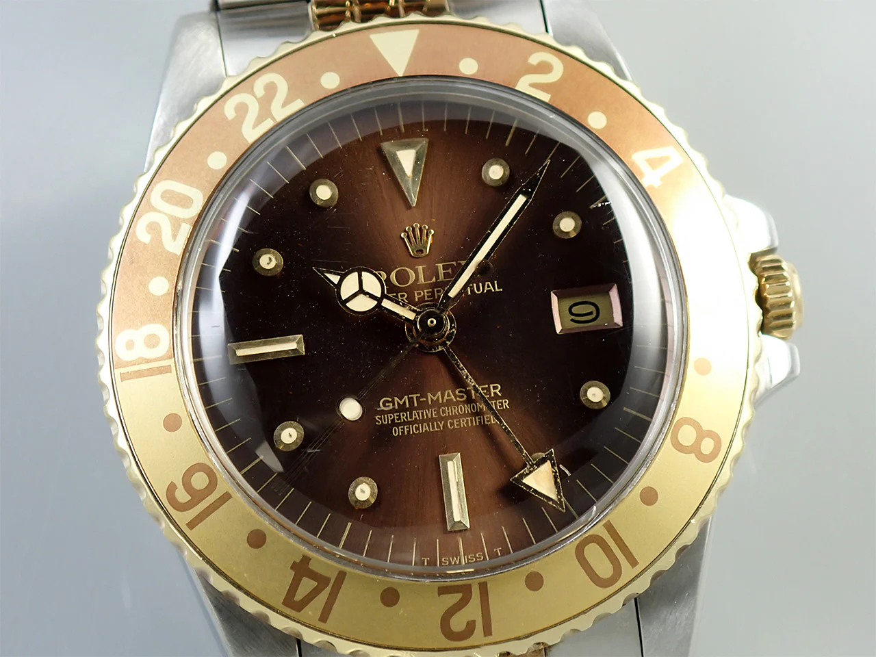 ロレックス GMTマスター Ref.1675/3 ステンレススチール/イエローゴールド ブラウン文字盤 ジュビリーブレスレット 中古 803ZWR20 - Image 3
